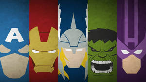 Marvel Minimalist Face Silhouettes Wallpaper