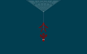 Marvel Minimalist Hanging Spider-man Wallpaper