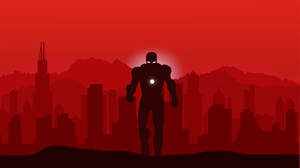 Marvel Minimalist Menacing Iron Man Wallpaper