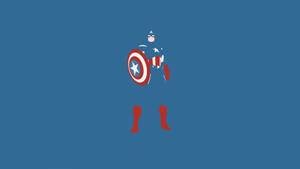 Marvel Minimalist With Captain America Wallpaper