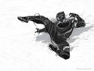 Marvel's Black Panther Standing At The Edge Of Wakanda Wallpaper
