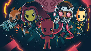 Marvel's Guardians Of The Galaxy Ready For Action Wallpaper