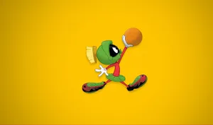 Marvin The Martian Yellow Wallpaper