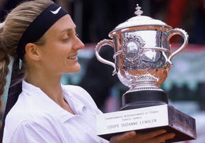 Mary Pierce 2015 French Open Trophy Wallpaper