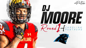Maryland Terrapins Dj Moore Poster Wallpaper