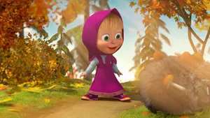 Masha And The Bear Exploring Wallpaper