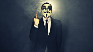 Masked In An Anonymous Suit Wallpaper