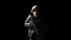 Masked Individual Protecting Civil Liberties Wallpaper