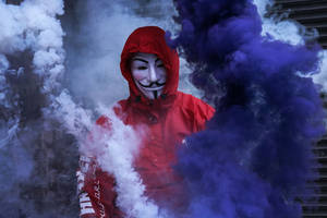 Masked Members Of Anonymous Fight For A Cause They Believe In Wallpaper