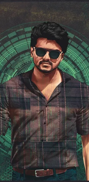 Master Vijay Digital Artwork Wallpaper