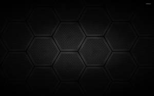 Mat Black Hexagon With Dots Wallpaper