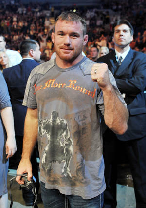 Matt Hughes With Raised Fist Wallpaper