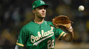 Matt Olson Preparing To Catch Ball Wallpaper