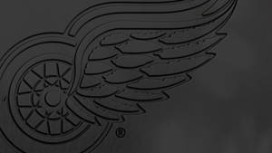 Matte Black Detroit Red Wings Logo Wallpaper