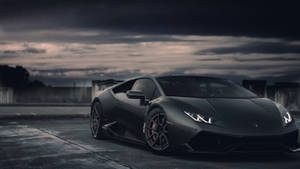 Matte Black Lamborghini Aventador Wallpaper