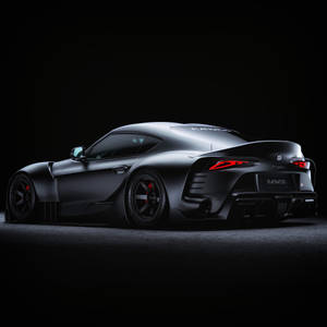 Matte Black Toyota Sports Car Wallpaper