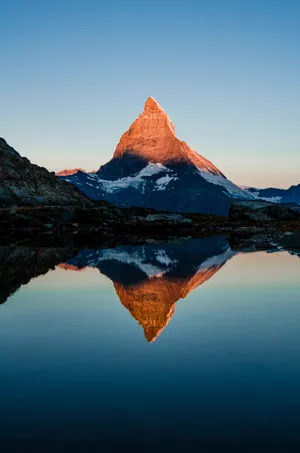 Matterhorn Reflected In A Lake Wallpaper