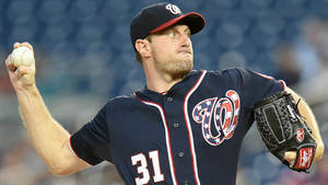 Max Scherzer Baseball Throw Wallpaper