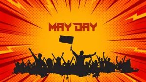 May Day Halftone Design Wallpaper