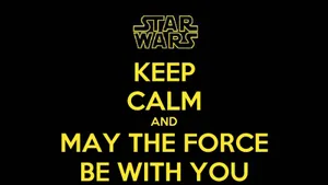 May The Force Be With You – Inspirational Star Wars Quote On A Majestic Starry Background Wallpaper