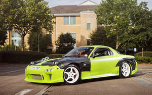 Mazda Rx7 Green Black Wallpaper