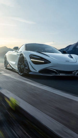 Mclaren 720s White Blurred Effect Phone Wallpaper