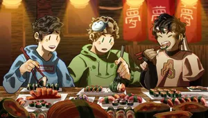 Mcyt Enjoying The Feast Wallpaper