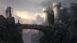 Medieval Castle And Bridge Wallpaper