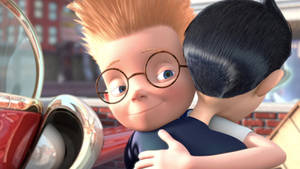 Meet The Robinsons Lewis And Wilbur Hug Wallpaper