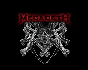 Megadeth Band Logo Skulland Crossbones Wallpaper
