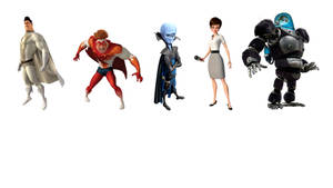 Megamind Characters Posing Wallpaper