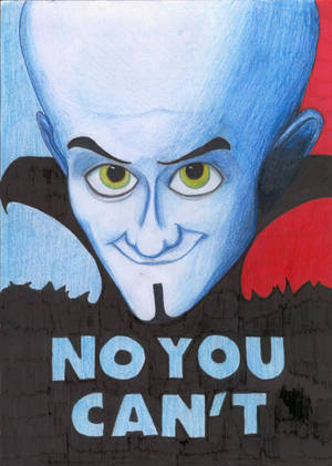 Megamind Red And Blue Illustration Wallpaper