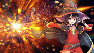 Megumin Fire Explosion Wallpaper