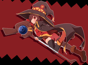 Megumin Vector Fanart Wallpaper