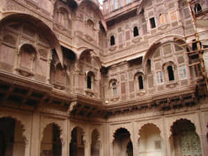 Mehrangarh Fort Courtyard Windows Wallpaper