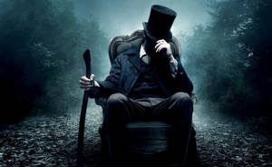 Melancholy Man Wearing Top Hat Wallpaper