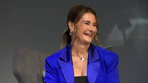 Melinda French Gates In A Stunning Blue Blazer Wallpaper