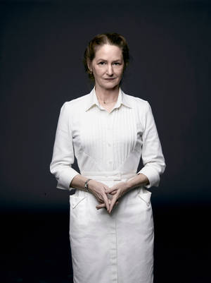 Melissa Leo Eerie White Dress Portrait Wallpaper