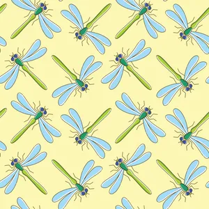 Mellow Dragonfly Pattern Wallpaper