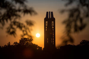 Memorial Carillon Silhouette University Of Kansas Wallpaper