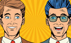 Men Pop Art Smile Wallpaper