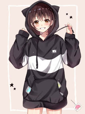 Menhera Chan Striking A Pose Wallpaper