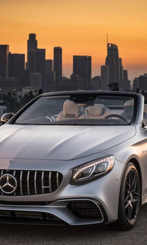 Mercedes-amg Silver Hood Iphone Wallpaper