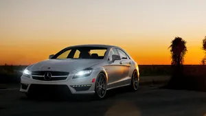 Mercedes Benz Cls Class Sunset Wallpaper