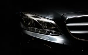 Mercedes Black Head Light Wallpaper