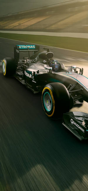 Mercedes F1 Iphone Racing Track Wallpaper