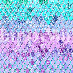 Mermaid Glitter In Colorful Sparkling Gradient Wallpaper