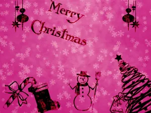 Merry Christmas Background With Snowflakes And Santa Claus Wallpaper