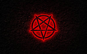 Mesmerising Satanic Pentagram Art In Striking Red Wallpaper