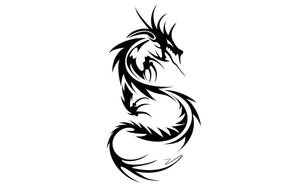 Mesmerizing Black Dragon Hd Tattoo Ensemble Wallpaper